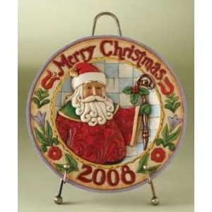   Santa Merry Christmas Decorative Plate with Stand Season of Merriment