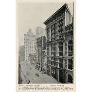  1903 Merchants National Bank 42 Wall Street NYC Print 
