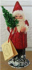 Ino Schaller Paper Mache Red Santa Claus Candy Container Bavaria 