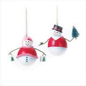  Perfectly Plaid Snowmen Ornaments #37656