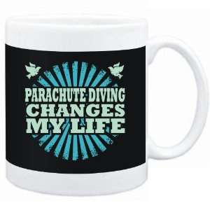  Mug Black  Parachute Diving changes my life  Hobbies 