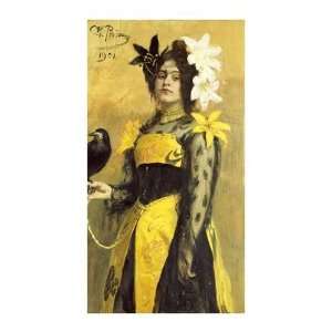  Ilia Efimovich Repin   Portrait Of A Lady In A Yellow And 
