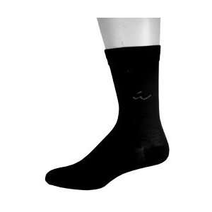   Unisex Black Wood Silk Dress Crew Socks Size 5 8