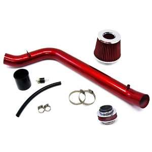  92 00 Honda Civic EX 1.6L Red Cold Air Intake Kit + Bypass 