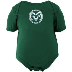  NCAA Colorado State Rams Newborn Green Embroidered Creeper 
