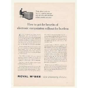  1958 Royal McBee LGP 30 Computer Benefits Print Ad (44292 