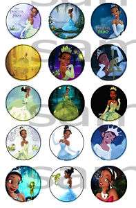 Princess and the Frog 1 inch 4x6 circle collage sheet  