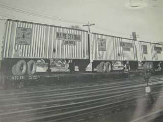 11 x 8.5 Photo of Main Central Piggyback Trailers Train  