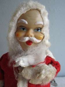 Vintage Christmas Tin Wind Up Santa Claus Made in Japan  