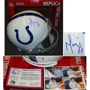  Marvin Harrison Signed Colts Riddell Mini Helmet Sports 