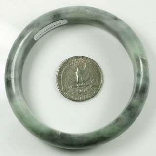   59mm Grey Bangle Bracelet 100% Grade A Natural Untreated Jade Jadeite
