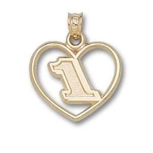  Driver Number 1 Heart Charm/Pendant