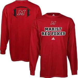   Marist Red Foxes Backfield Long Sleeve T Shirt   Red Sports