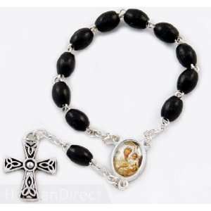  Wooden Chaplet Bracelet Rosary   Black Arts, Crafts 