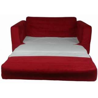 Red Micro Suede   Sofa Sleeper by Fun Furnishings #1123  