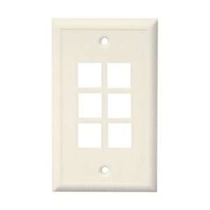  Channel Vision Ivory Single Gang Wall Plate 10 Pack   6 Jack 