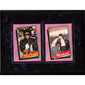  Michael Jackson 4.5 X 6.5 Plaque with Vintage Topps 