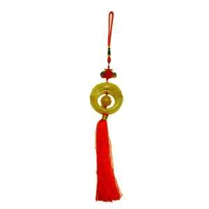  Handmade Feng Shui Twin Dragons Jade Hanging or Charm 