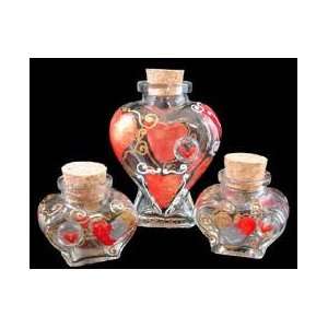Pride Rainbow Design   Hand Painted   Small Heart Shaped Bottle with 