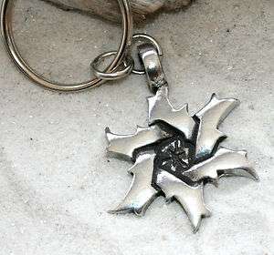 STAR OF DAVID JEWISH Pewter KEYCHAIN Key Chain Ring  