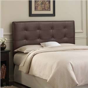   Brown) Tufted Leather Headboard in Brown Size King 