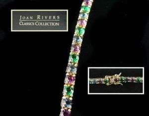 Joan Rivers Multi Color Rhinestone Line/Tennis Bracelet  