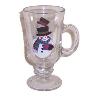  Libbey Made in USA Snowman Irish Coffee Mug Set of 4 