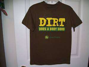 John Deere Tractor Dirt Good Shirt Boys Size 14/16 NWT  