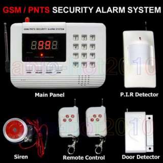 Wireless 99 zone GSM/PNTS/SMS/Call Autodial Voice Home Security Alarm 