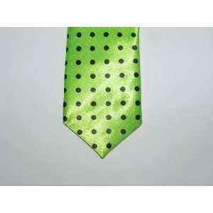 lime green black dot skinny tie dad necktie boyfriend bff 