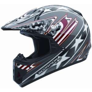    Scorpion VX 14 Patriot Silver Small Off Road Helmet Automotive