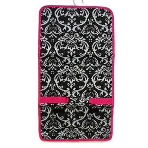 Jewelry Roll up Bag Damask Hot Pink Small  Kitchen 