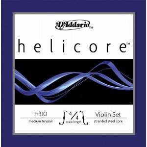  10 Sets Helicore 4/4 Violin Strings Black Med Tension 