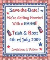 Patriotic Save the Date Magnets July 4th Wedding Supply  