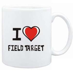  Mug White I love Field Target  Sports