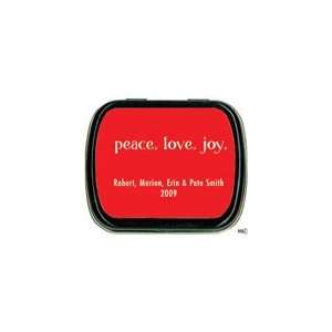  Peace, Love, Joy Personalized Mint Tins 