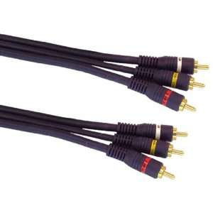  IEC 3 RCA to 3 RCA Blue Python Cable for Hi Resolution 