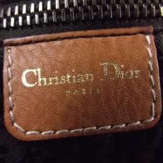 CHRISTIAN DIOR Leather BAUDRIER SADDLE Bag Purse Tan CD  