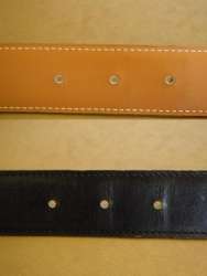 HERMES Reversible Leather Belt CONSTANCE sz 70/27.6 Black Brown Gold 