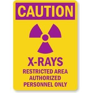  Caution X Rays, Restricted Area Authorized Personnel Only 