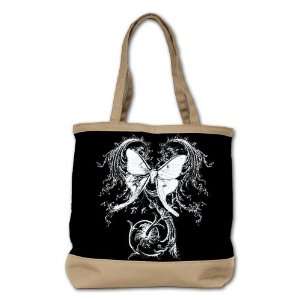  Shoulder Bag Purse (2 Sided) Tan Mythical Butterfly 