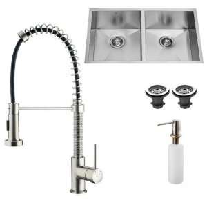 Vigo Industries VG15017 Undermount Faucet Dispenser Kitchen Sink 