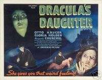 DRACULAS DAUGHTER MOVIE POSTER Carl Laemmle VINTAGE 1  