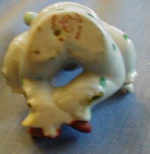 VINTAGE CHINA CLOWN MADE IN JAPAN WHI TE COLLAR AND CUFFS WITH GOLD 