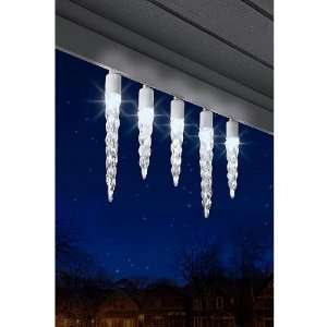  Gemmy Lightshow Icicle Light Show   White 12 Count