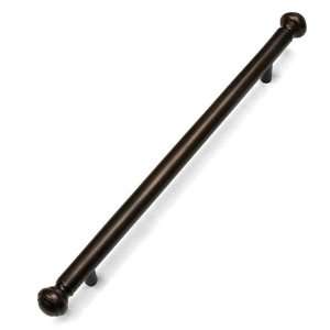  18 Solid Bronze Round Appliance Pull with Beveled Finials 