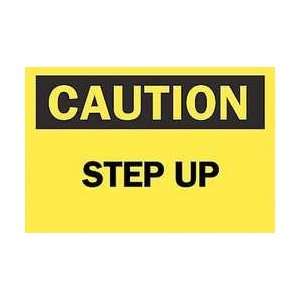 Caution Sign,10 X 14in,bk/yel,step Up   BRADY  Industrial 