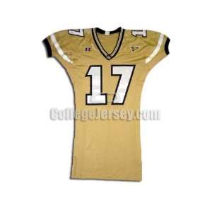  Gold No. 17 Game Used Georgia Tech Russell Football Jersey 