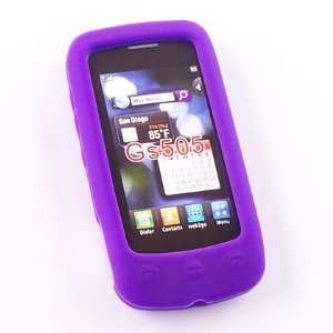  LG Sentio GS505 Silicone Skin   Purple Cell Phones & Accessories