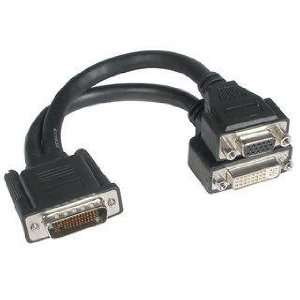  CABLES TO GO 9in LFH 59 Male To DVI I + VGA F Cable with 
